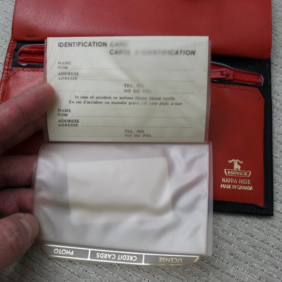 unused 1960s Renwick Chequebook Wallet Kisslock Coin Purse Nappa Leather Bifold - Picture 7 of 15